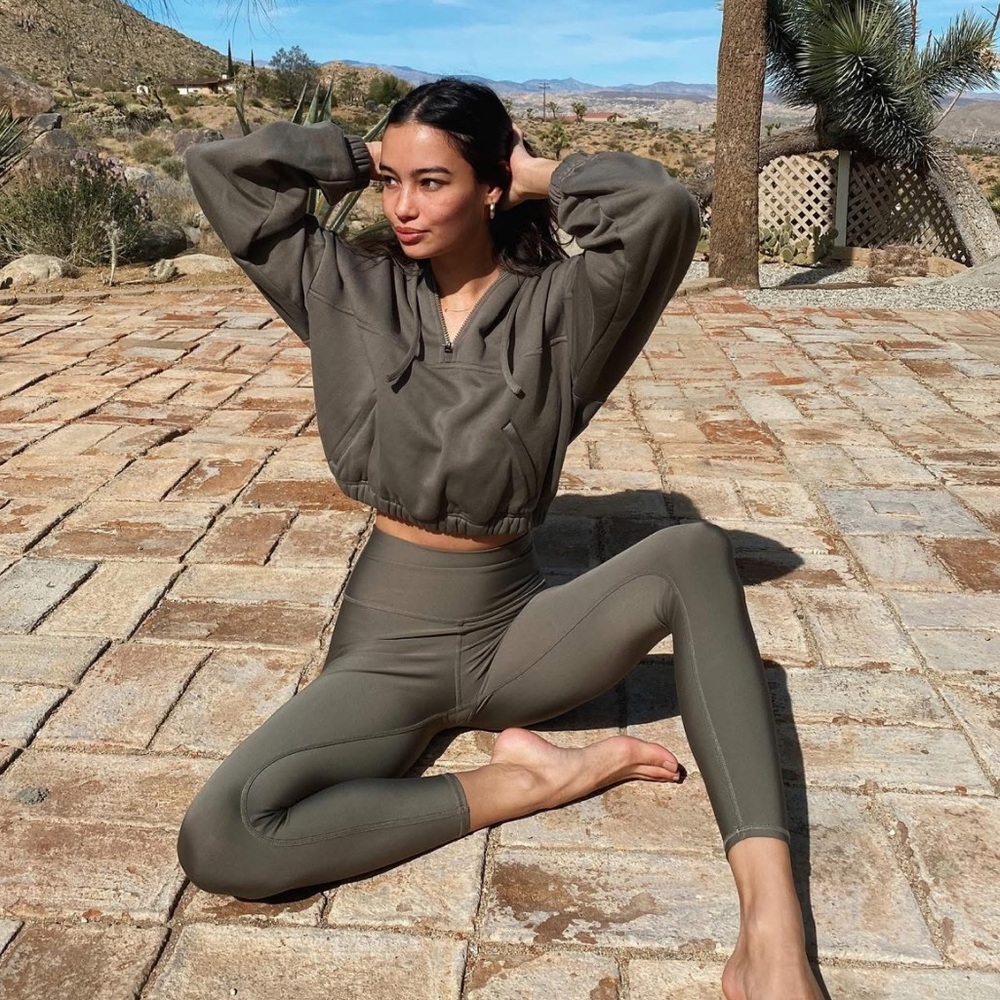 7/8 HIGH-WAIST AIRLIFT LEGGING - OLIVE BRANCH XXS